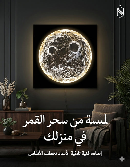 3D MOON WALL ART