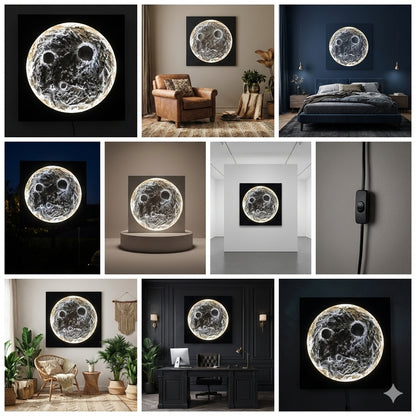 3D MOON WALL ART